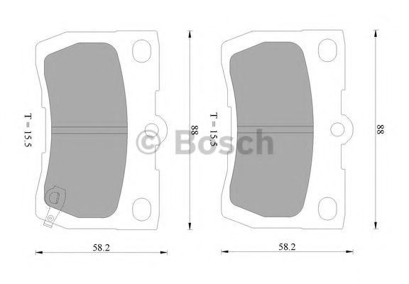 BOSCH 0 986 AB2 265 Brake Pad Set, disc brake